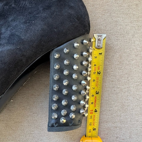 PHILIPP PLEIN Shoes Ankle Boots Black Suede Studded Heels EU 40 / US 9 $1500 - Picture 6 of 13